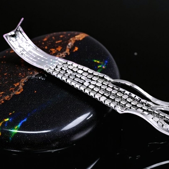 🆕️Dazzling Rhinestone Silver Plated Party Drop Earrings | 925 Sterling Posts - Picture 12 of 16